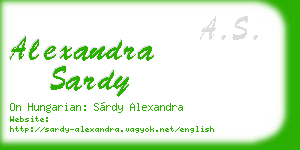 alexandra sardy business card