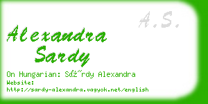 alexandra sardy business card